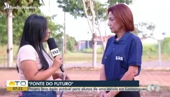 TV Anhanguera | Bom Dia Tocantins: Projeto Fonte do Futuro leva sistema de água potável para alunos de escola em Luzimangues